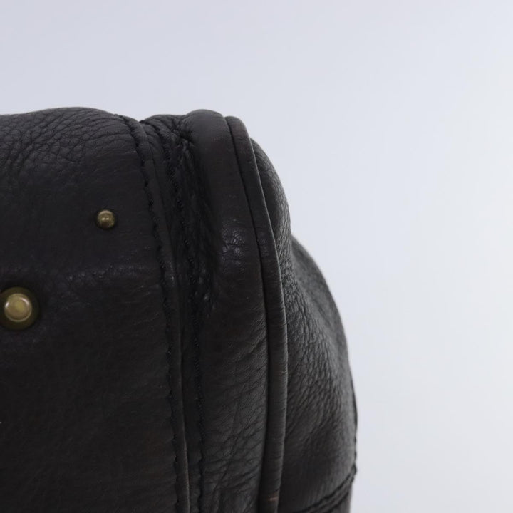 Chloe Paddington Hand Bag Leather Brown Gold Silver am7035