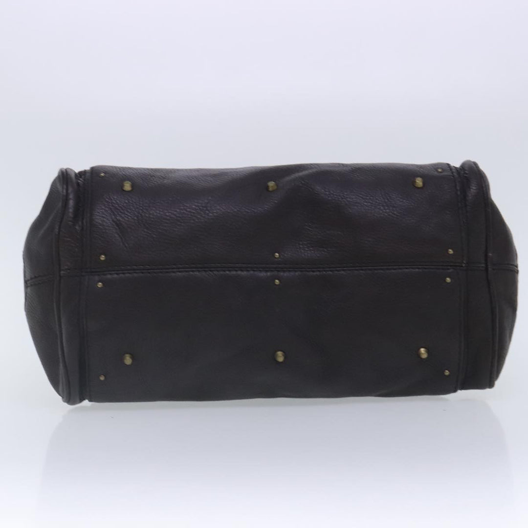 Chloe Paddington Hand Bag Leather Brown Gold Silver am7035