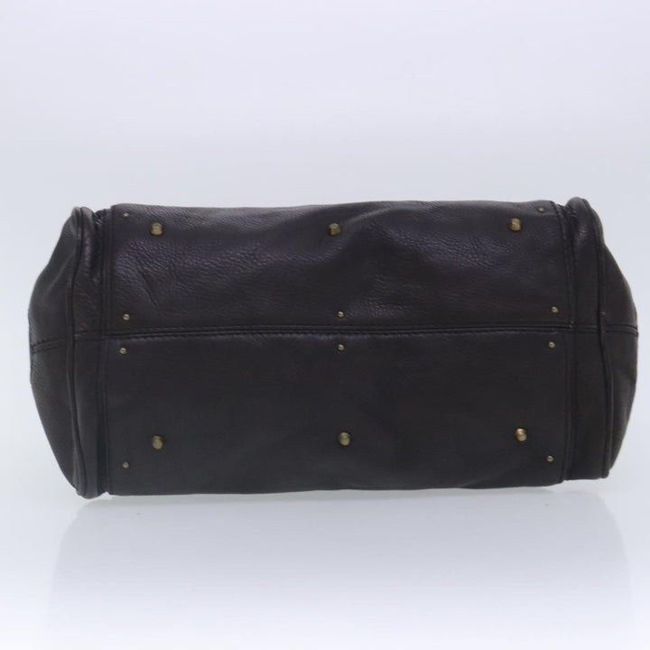 Chloe Paddington Hand Bag Leather Brown Gold Silver am7035