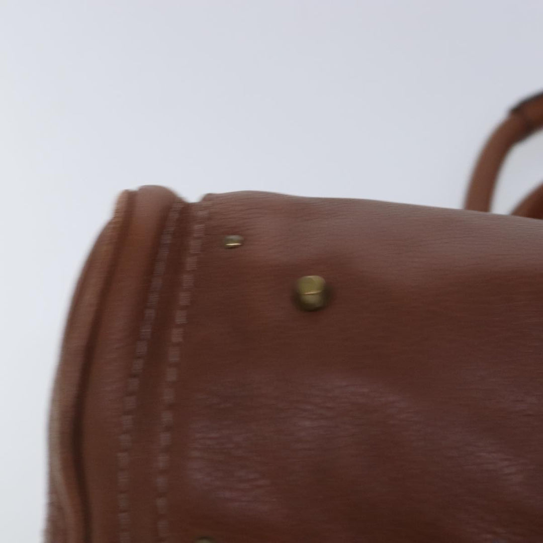 Chloe Paddington Hand Bag Leather Brown Gold Silver am7036