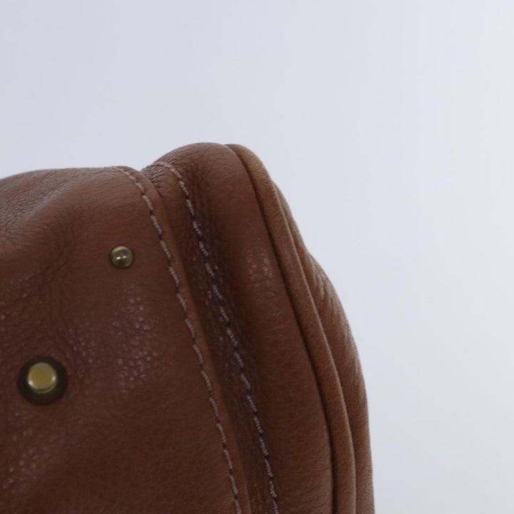 Chloe Paddington Hand Bag Leather Brown Gold Silver am7036
