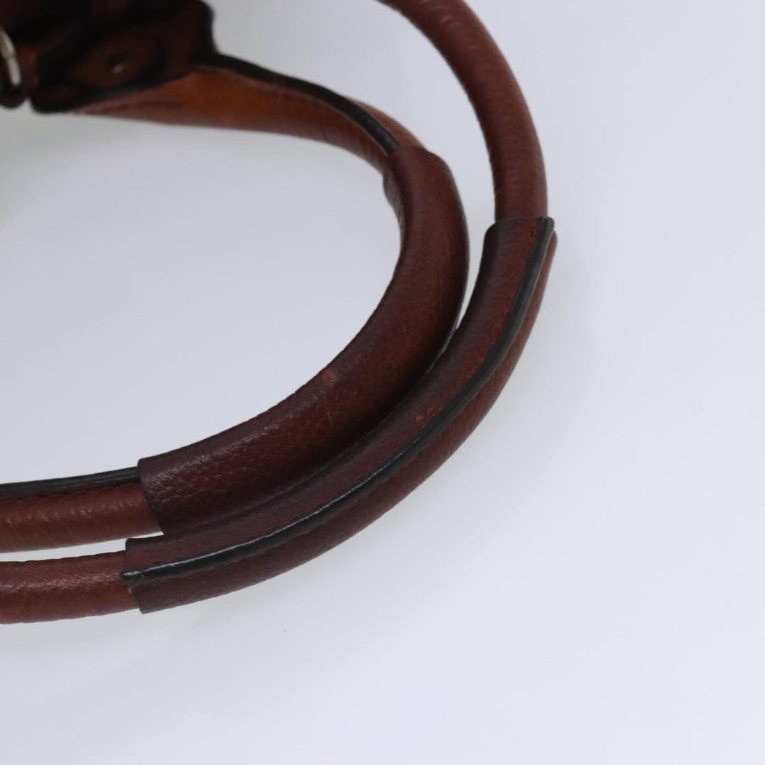 Chloe Paddington Hand Bag Leather Brown Gold Silver am7038