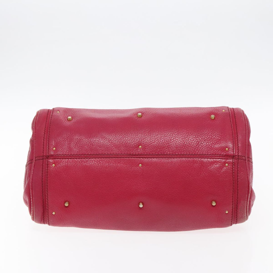 Chloe Paddington Hand Bag Leather Pink Gold Silver am7039