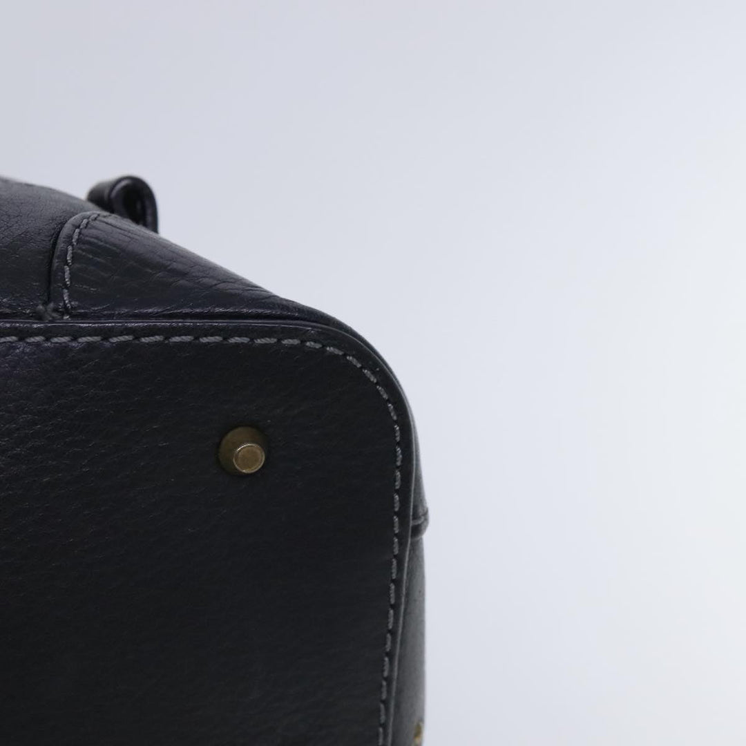 Chloe Paddington Hand Bag Leather Black Gold Silver am7040