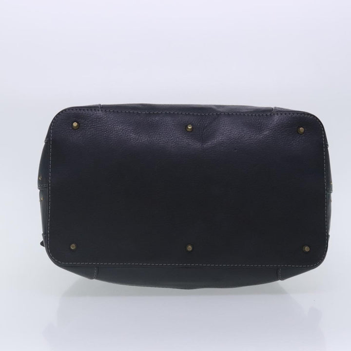 Chloe Paddington Hand Bag Leather Black Gold Silver am7040