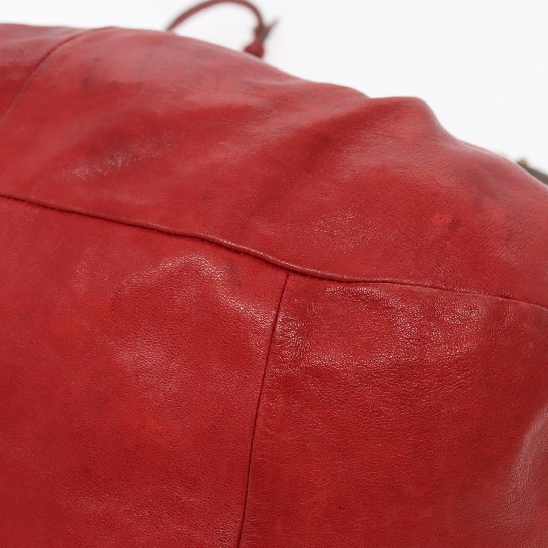 Chloe Etel Hand Bag Leather 2way Red Gold am7041