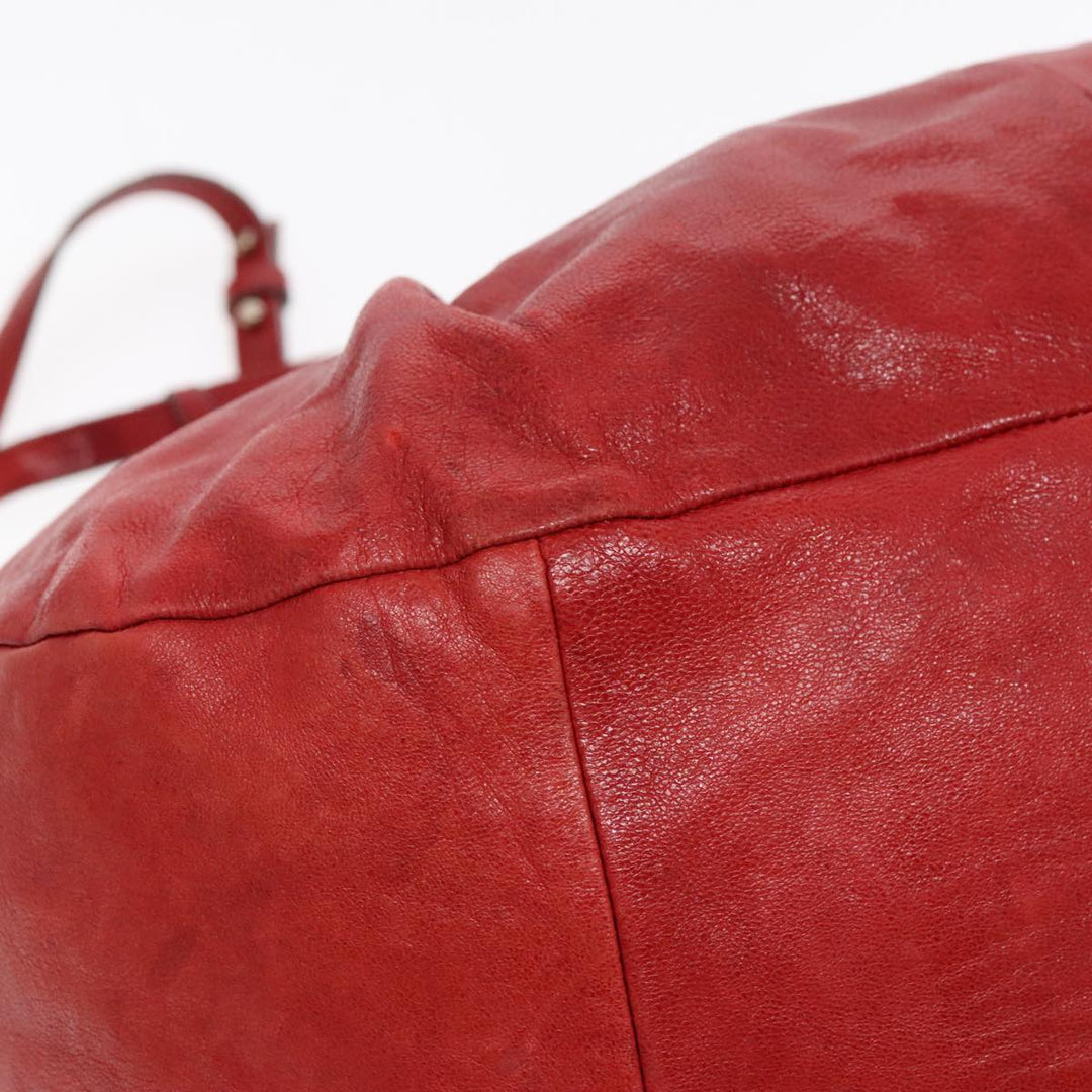 Chloe Etel Hand Bag Leather 2way Red Gold am7041