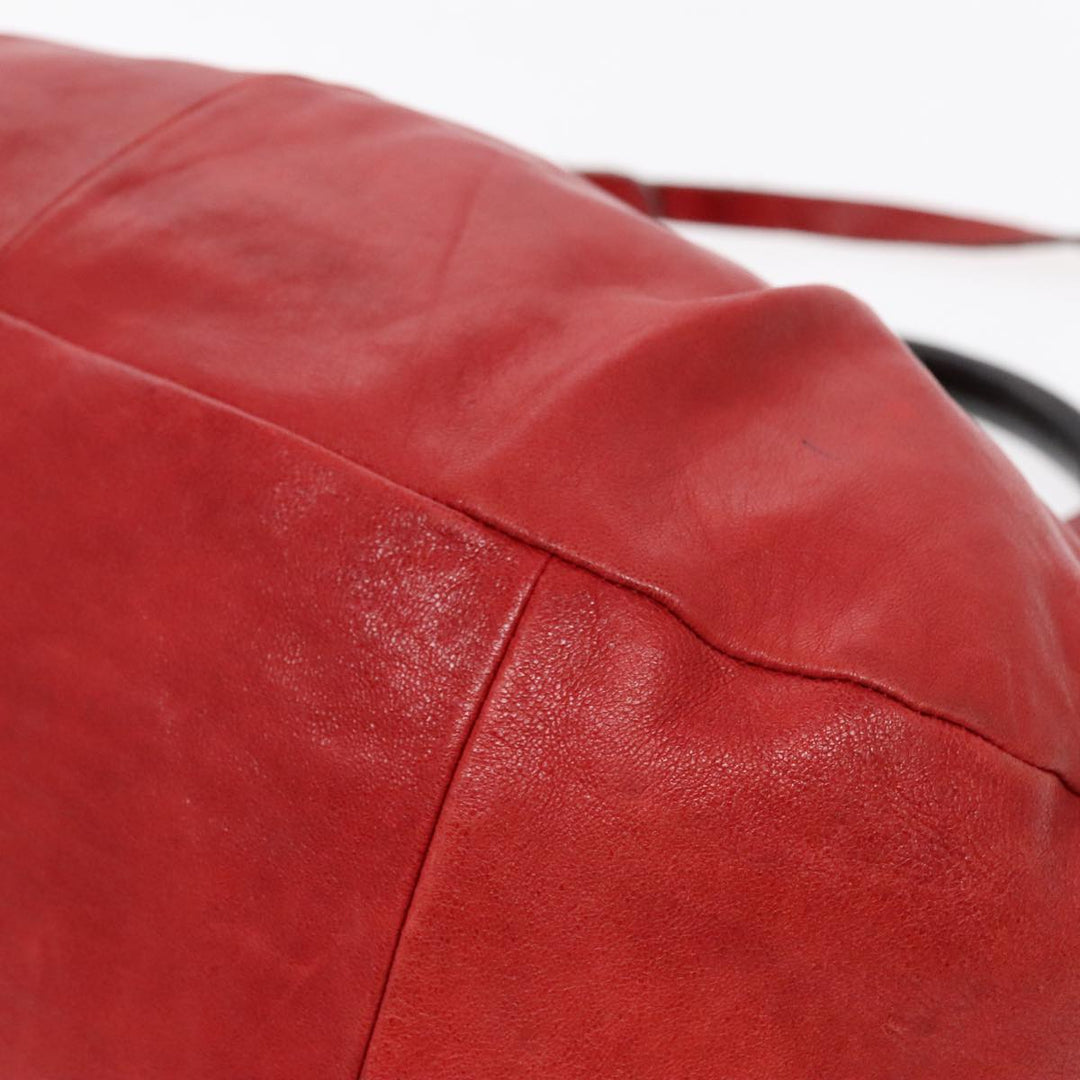 Chloe Etel Hand Bag Leather 2way Red Gold am7041