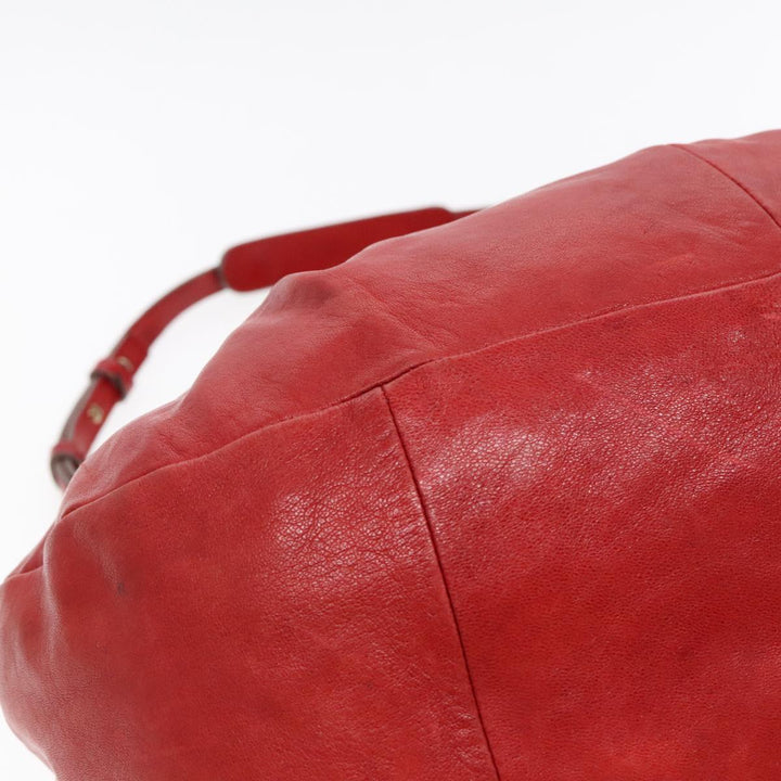 Chloe Etel Hand Bag Leather 2way Red Gold am7041