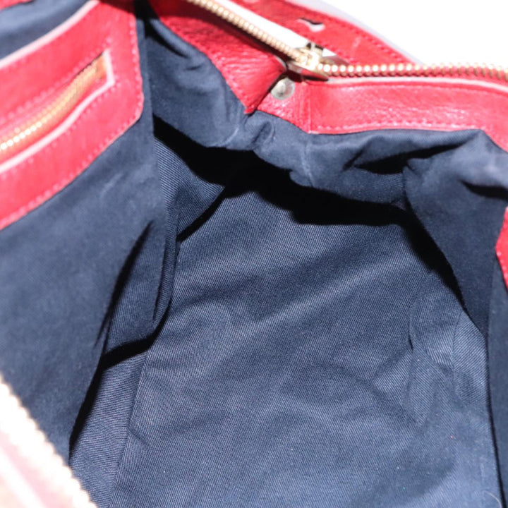 Chloe Etel Hand Bag Leather 2way Red Gold am7041