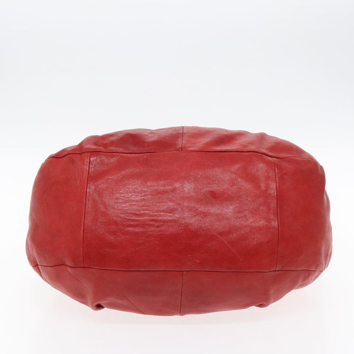 Chloe Etel Hand Bag Leather 2way Red Gold am7041