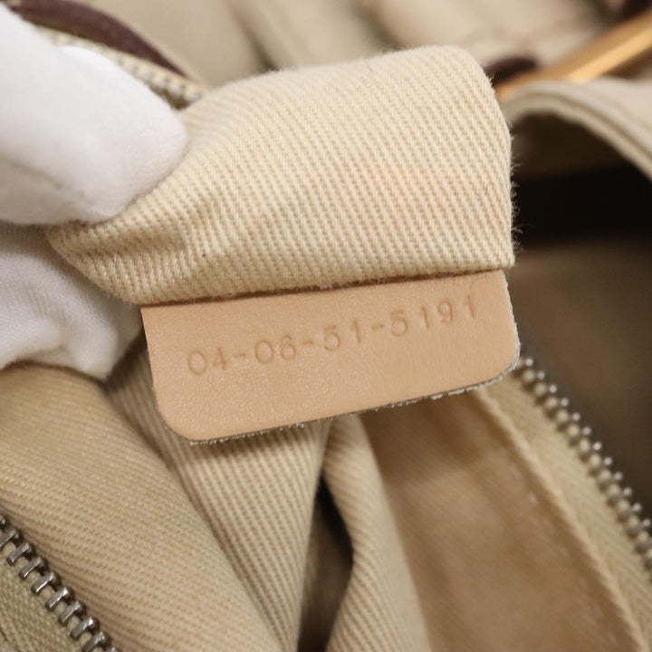 Chloe Paddington Hand Bag Leather Beige Gold Silver am7044
