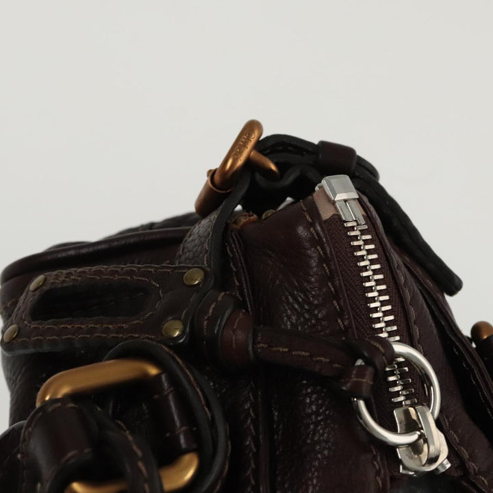 Chloe Paddington Mini Hand Bag Leather Brown Gold am7072