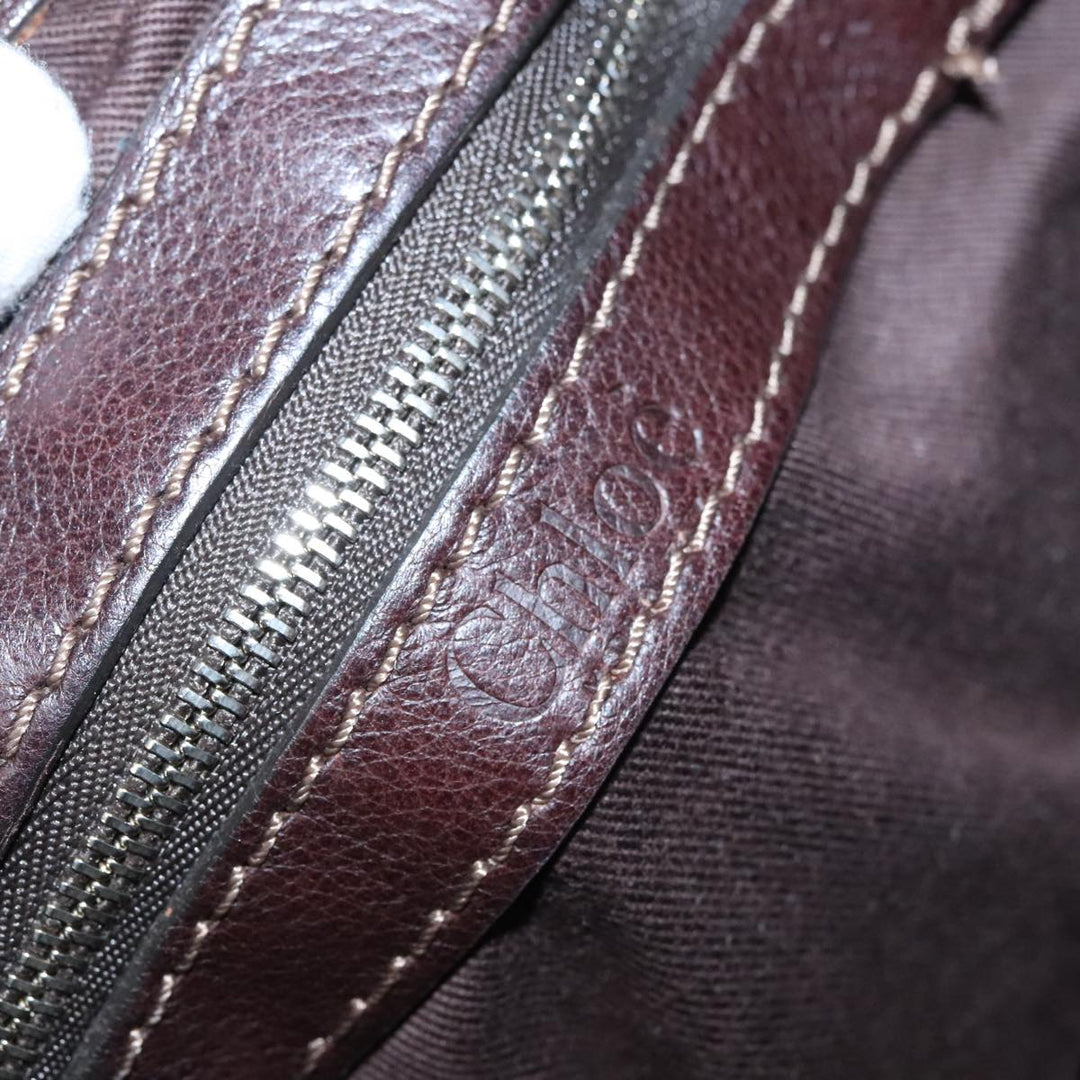 Chloe Paddington Mini Hand Bag Leather Brown Gold am7072