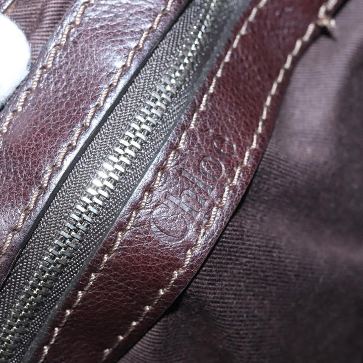 Chloe Paddington Mini Hand Bag Leather Brown Gold am7072
