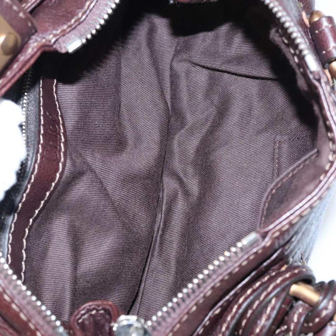 Chloe Paddington Mini Hand Bag Leather Brown Gold am7072