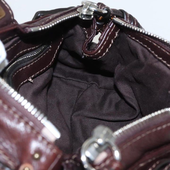 Chloe Paddington Mini Hand Bag Leather Brown Gold am7072