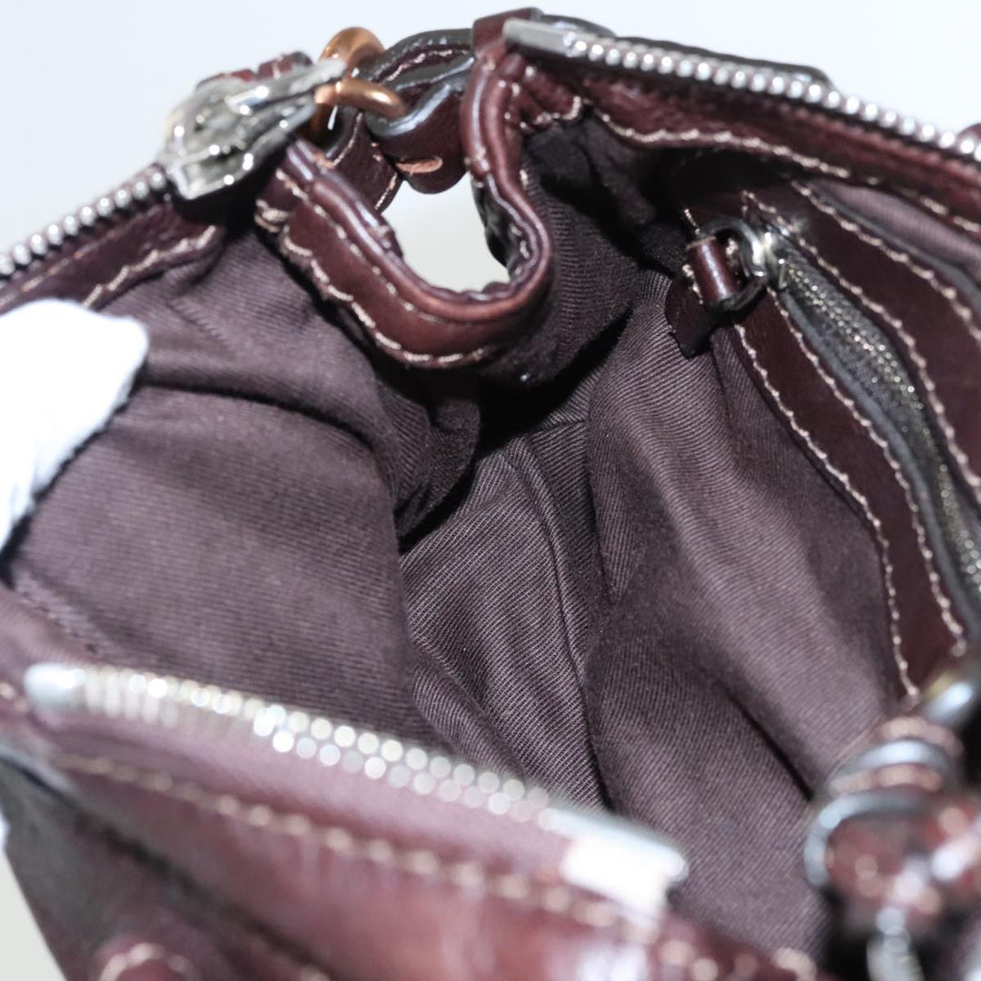 Chloe Paddington Mini Hand Bag Leather Brown Gold am7072