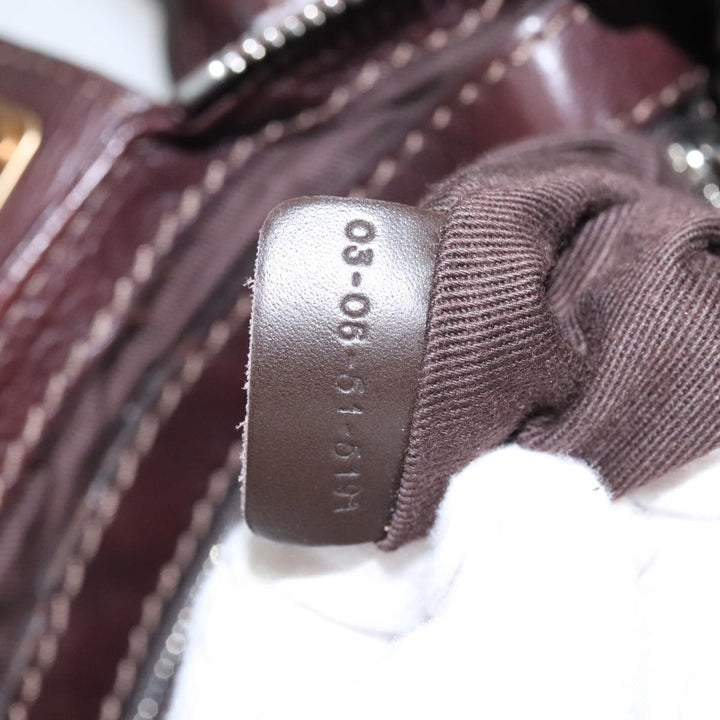 Chloe Paddington Mini Hand Bag Leather Brown Gold am7072