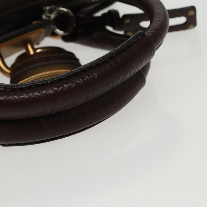 Chloe Paddington Mini Hand Bag Leather Brown Gold am7072