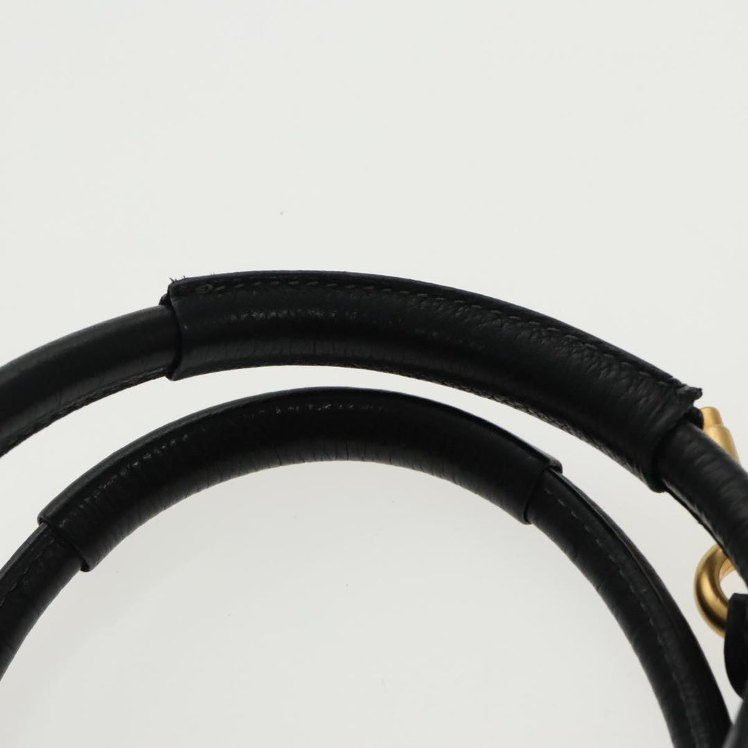 Chloe Paddington Hand Bag Leather Black Gold am7073