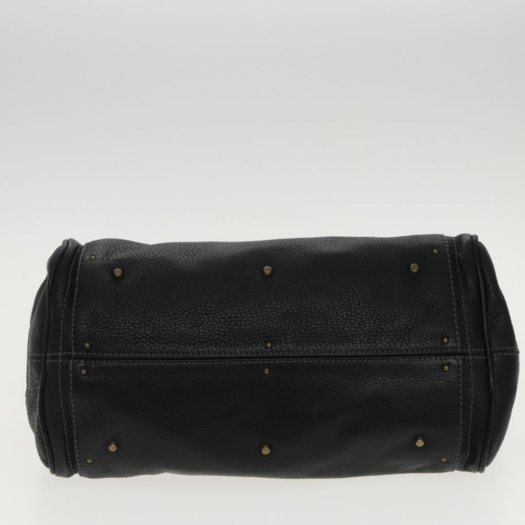Chloe Paddington Hand Bag Leather Black Gold am7073