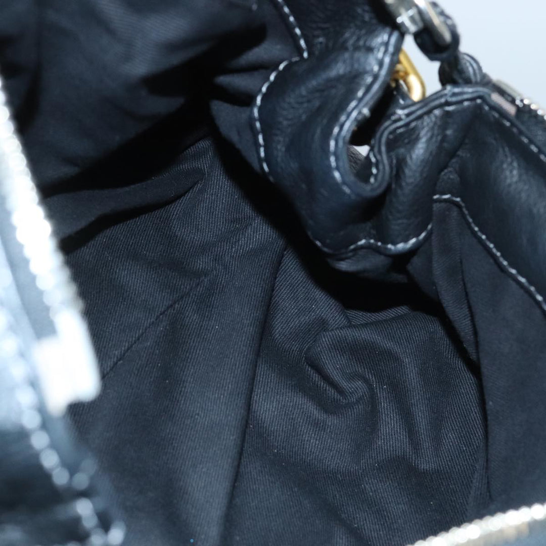 Chloe Paddington Hand Bag Leather Black Gold am7074