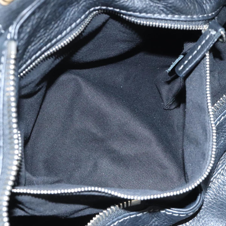 Chloe Paddington Hand Bag Leather Black Gold am7074