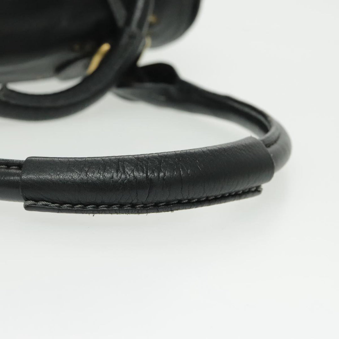 Chloe Paddington Shoulder Bag Leather Black Gold am7075