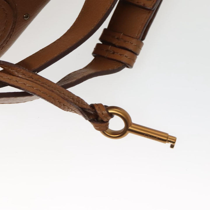 Chloe Paddington Hand Bag Leather 2way Brown Gold Silver am7080