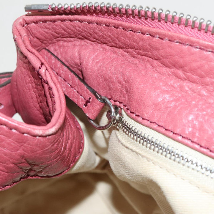 Chloe Paddington Hand Bag Leather Pink Gold am7082