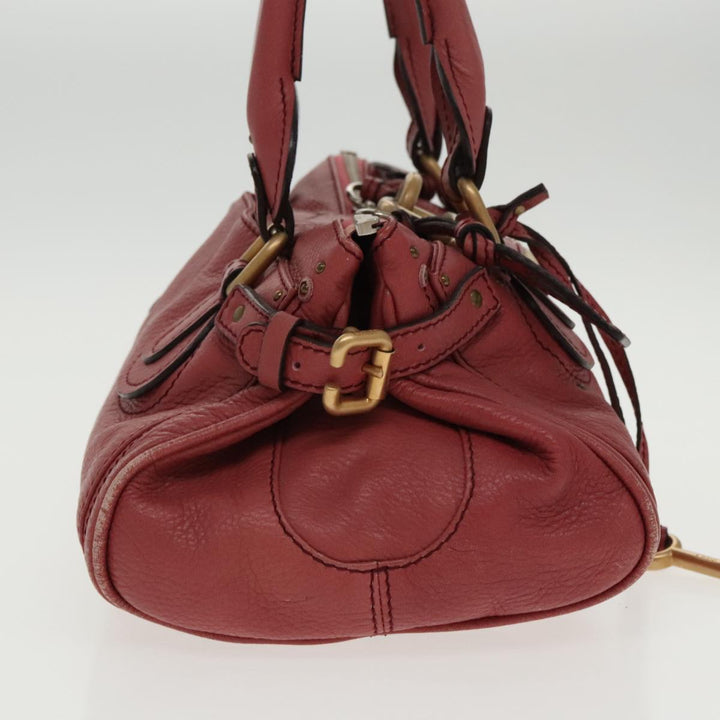 Chloe Paddington Hand Bag Leather Pink Gold am7082