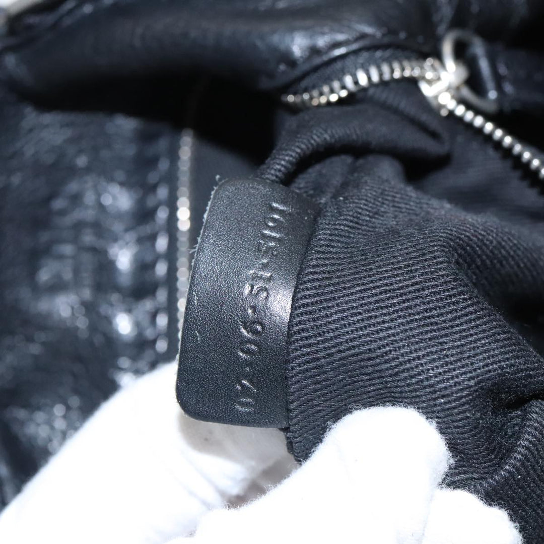 Chloe Paddington Hand Bag Leather Black Gold am7083