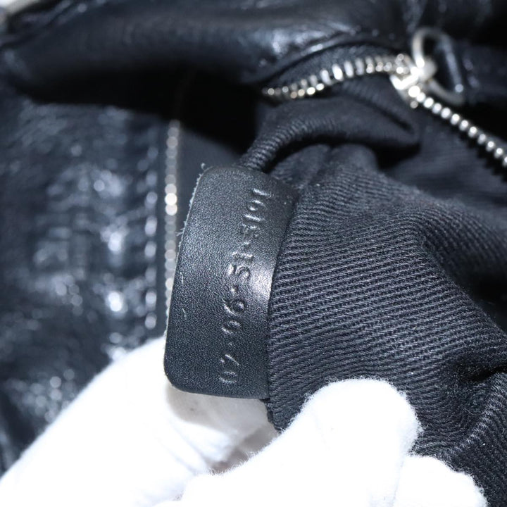 Chloe Paddington Hand Bag Leather Black Gold am7083