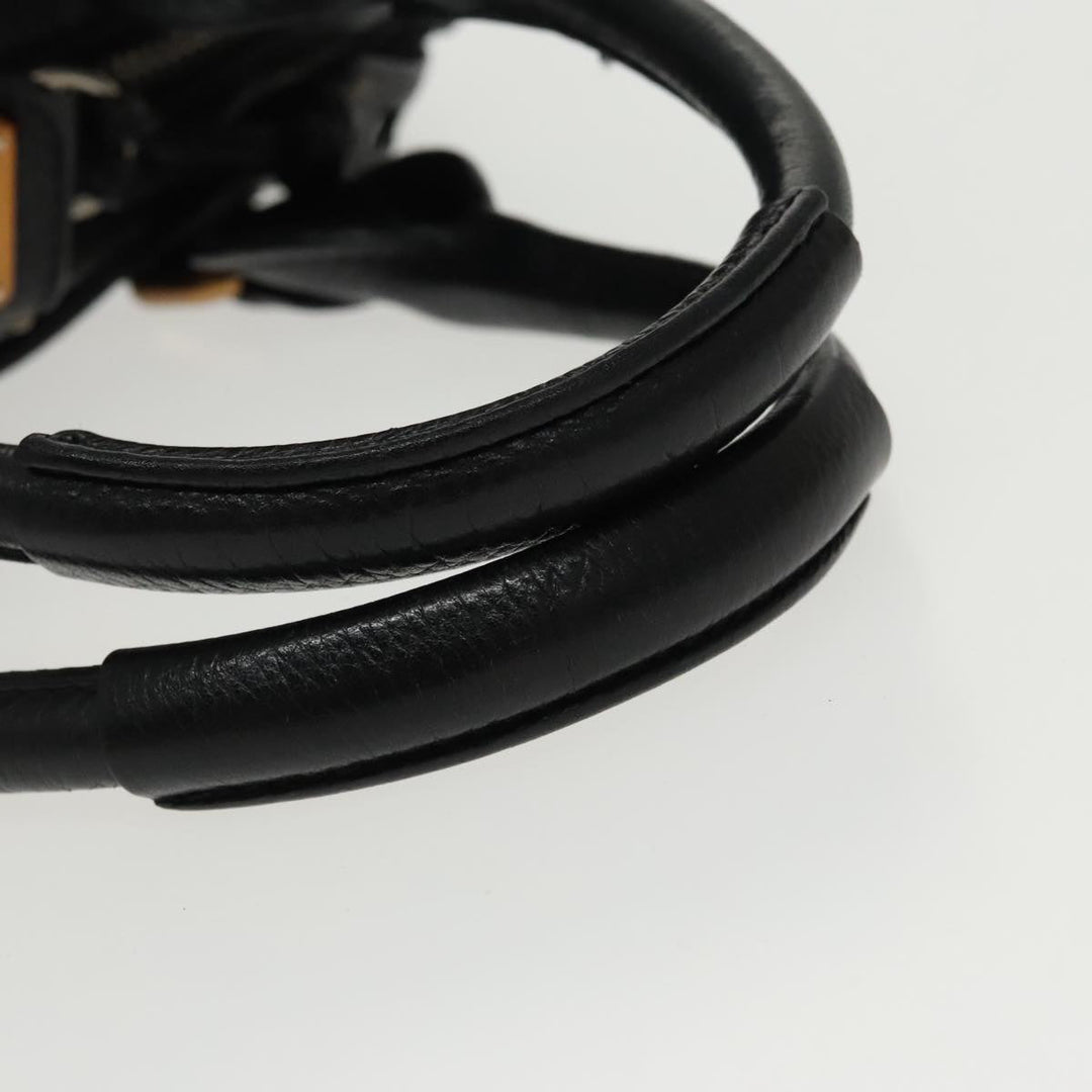 Chloe Paddington Hand Bag Leather Black Gold am7083