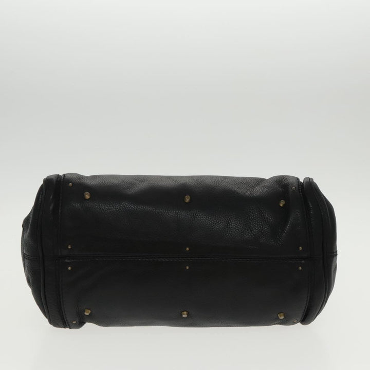 Chloe Paddington Hand Bag Leather Black Gold am7083