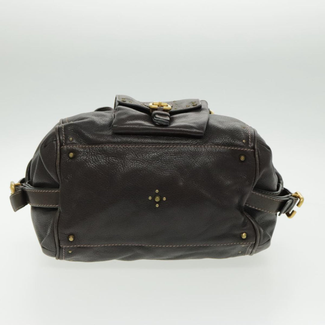 Chloe Paddington Shoulder Bag Leather Brown Gold am7085