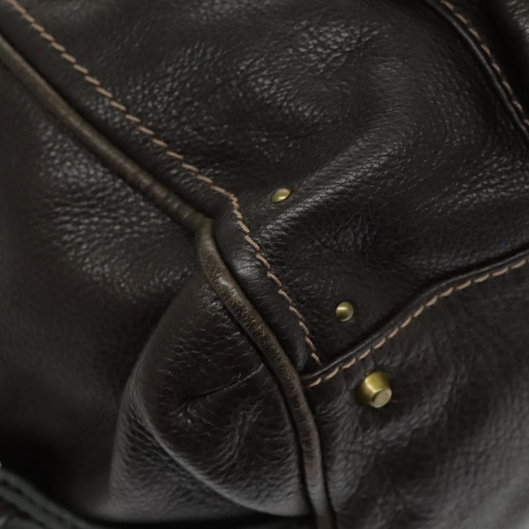 Chloe Paddington Shoulder Bag Leather Brown Gold am7085