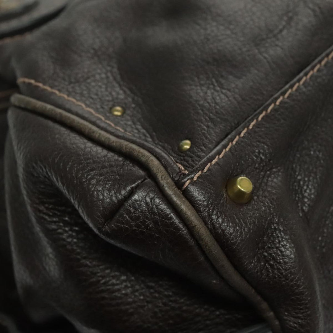 Chloe Paddington Shoulder Bag Leather Brown Gold am7085