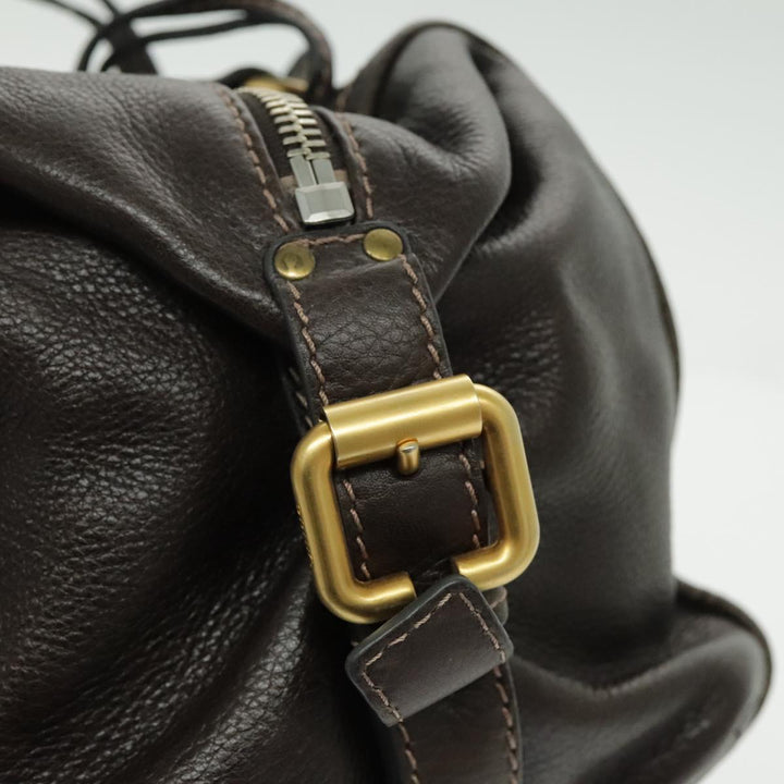 Chloe Paddington Shoulder Bag Leather Brown Gold am7085