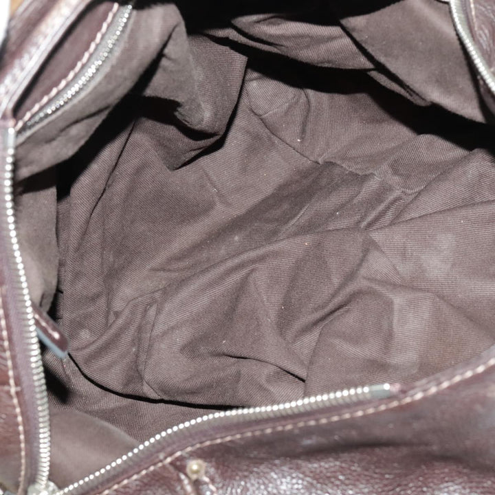 Chloe Paddington Shoulder Bag Leather Brown Gold am7085