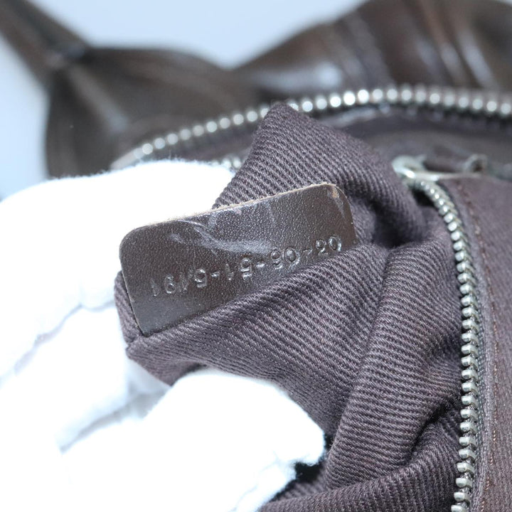 Chloe Paddington Hand Bag Leather Brown Gold Silver am7143