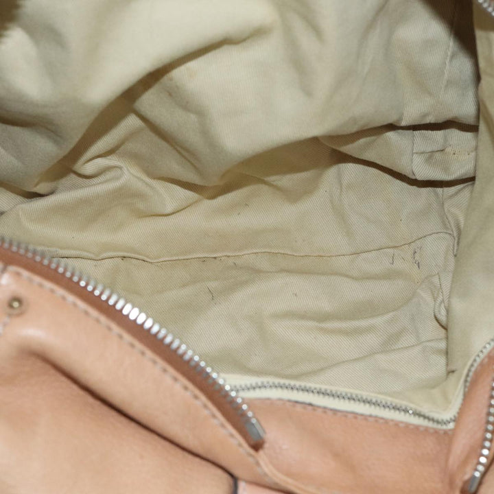 Chloe Paddington Hand Bag Leather Brown Gold Silver am7146