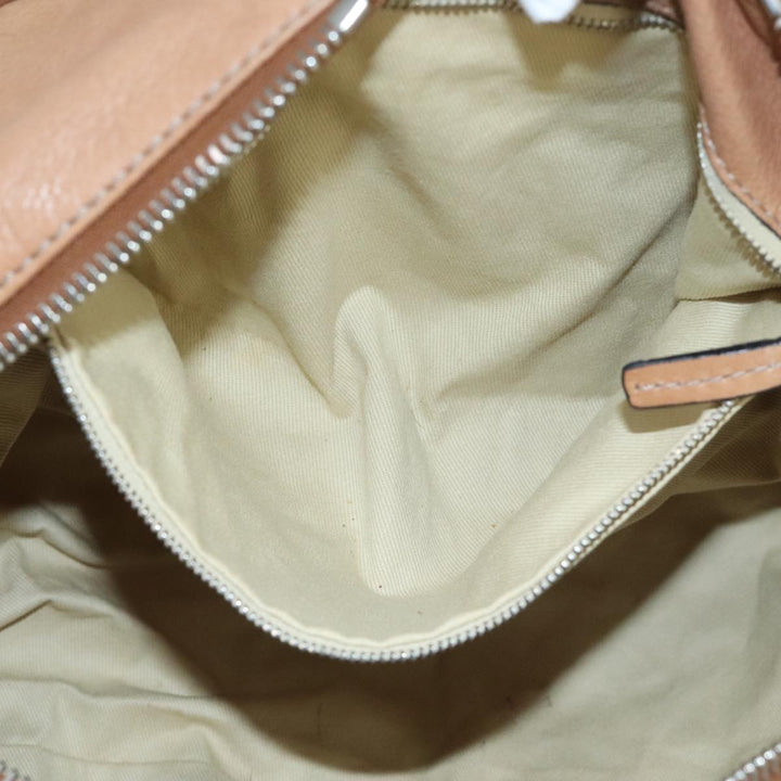 Chloe Paddington Hand Bag Leather Brown Gold Silver am7146