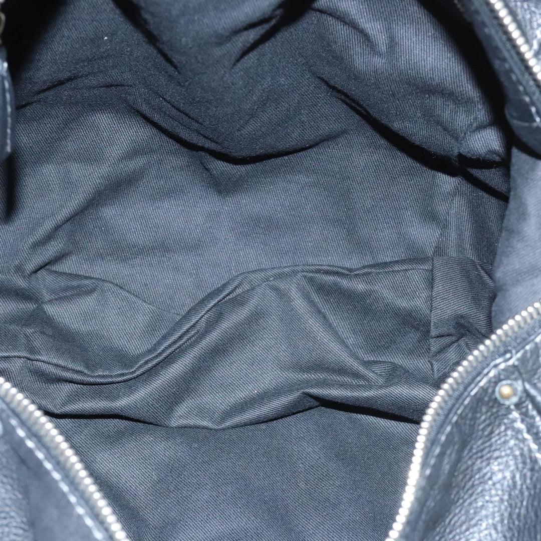 Chloe Paddington Hand Bag Leather Black Gold Silver am7153