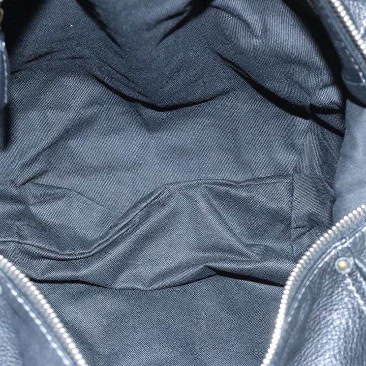 Chloe Paddington Hand Bag Leather Black Gold Silver am7153