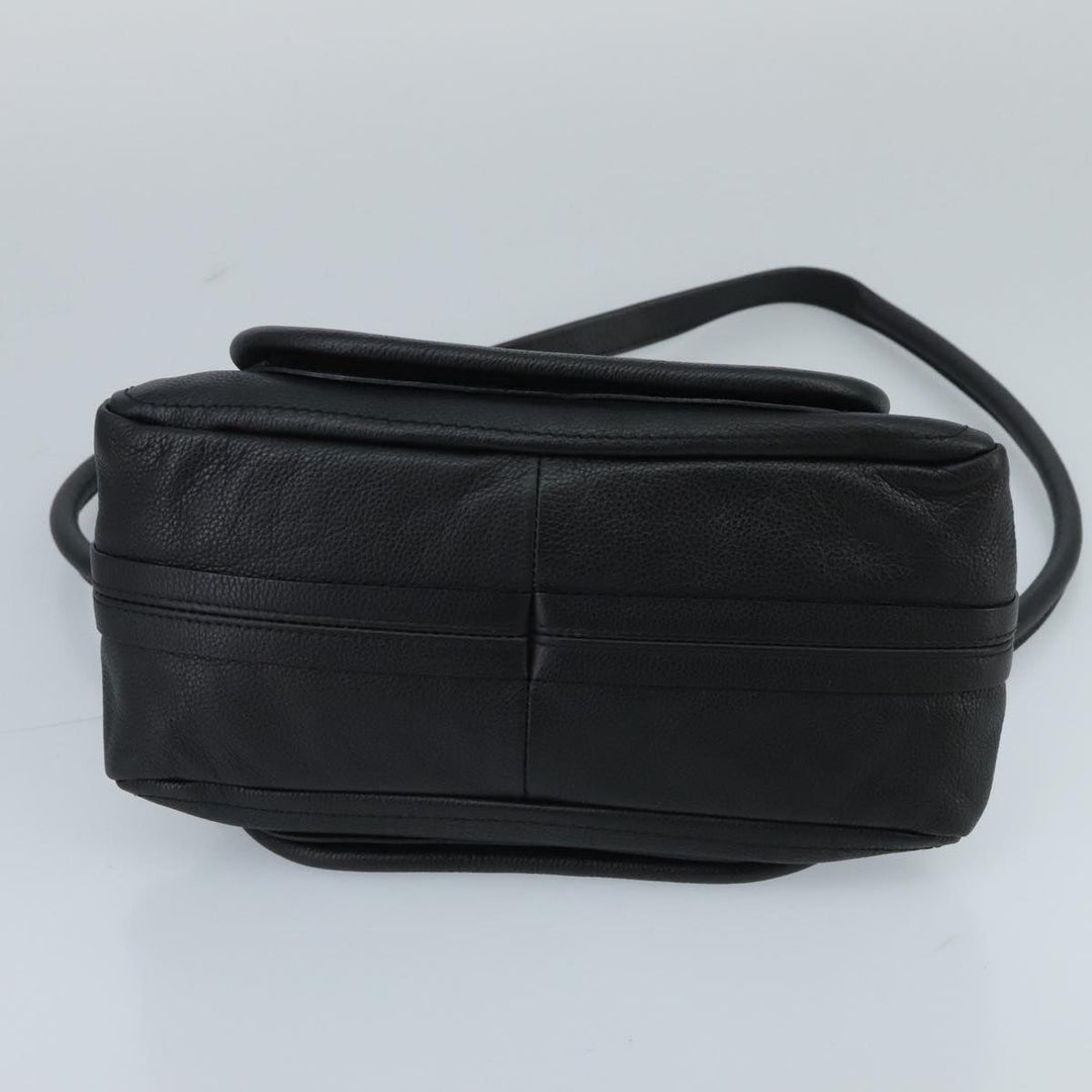 Chloe Paraty Hand Bag Leather 2way Black Gold am7170