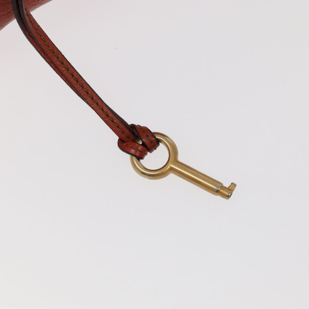 Chloe Paddington Hand Bag Leather Brown Gold Silver am7171