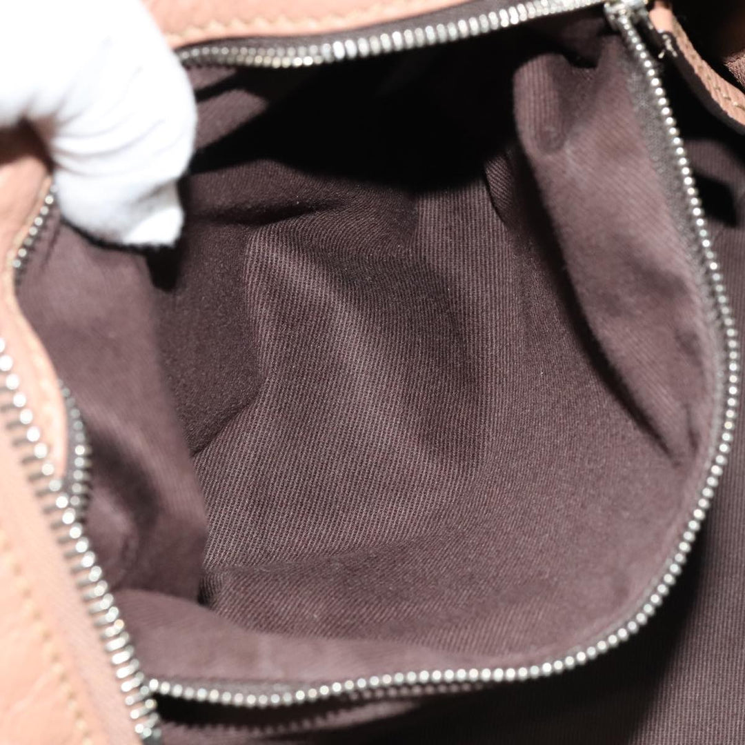 Chloe Paddington Hand Bag Leather Pink Gold Silver am7214