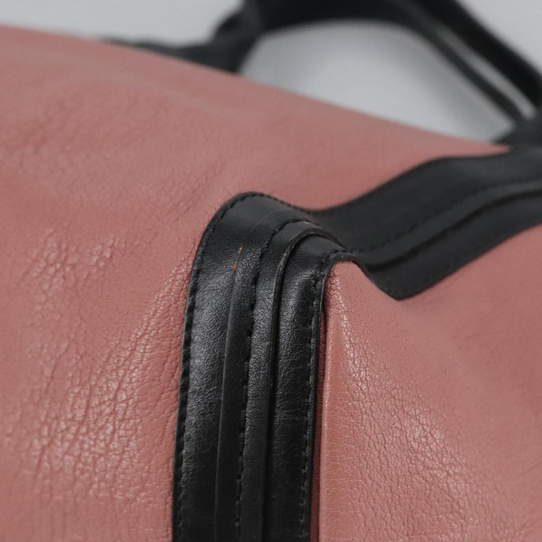 Chloe Alison Tote Bag Leather Pink Black Gold am7274